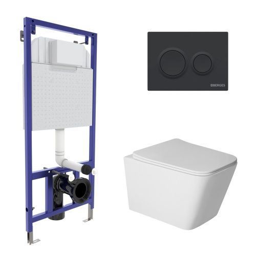 Комплект унитаз с инталляцией и клавишей смыва Berges NOVUM 043404