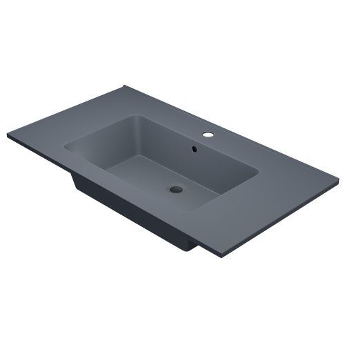 Раковина из искусственного камня Uperwood Parma Quartz 291003010 90х50 полувстраиваемая цвет серый