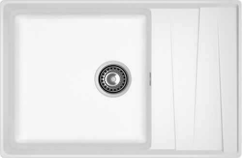 Кухонная мойка Granfest Level LV-760L иней 75х50 цвет белый поверхность матовая