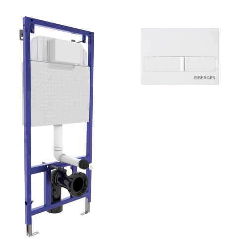 Комплект сантехническая инсталляция с клавишей смыва Berges NOVUM 040211