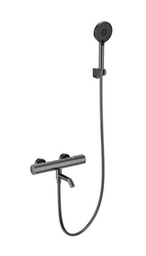 Смеситель для ванны Wonzon & Woghand Inn WW-A2006-A1-BGG настенный серый с термостатом