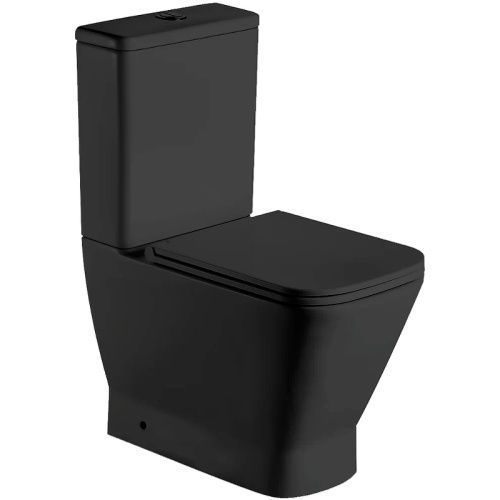 Унитаз напольный с бачком WeltWasser WW ROTBACH 001MT-BL (10000003793) черный с сиденьем микролифт безободковый душевой смыв