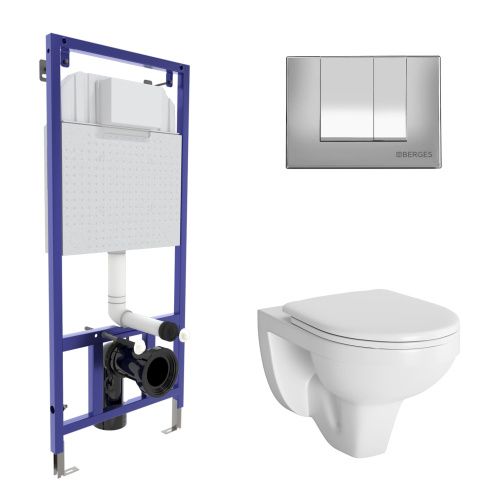 Комплект унитаз с инталляцией и клавишей смыва Berges NOVUM 042427