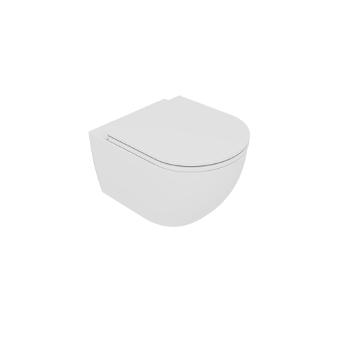 Чаша унитаза подвесная GSG Ceramic Design Like LKWCSOXXS001 цвет белый без сиденья безободковая каскадный смыв