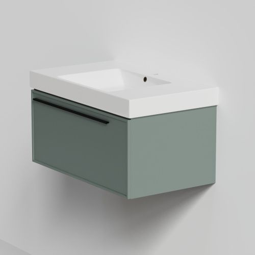 Тумба с раковиной La Fenice ELBA NFNC-01-ELB-G-80-3-80 80х50 подвесная цвет серый