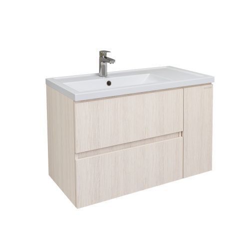 Тумба под раковину Grossman Юнит 2080141 80х40 подвесная цвет бежевый