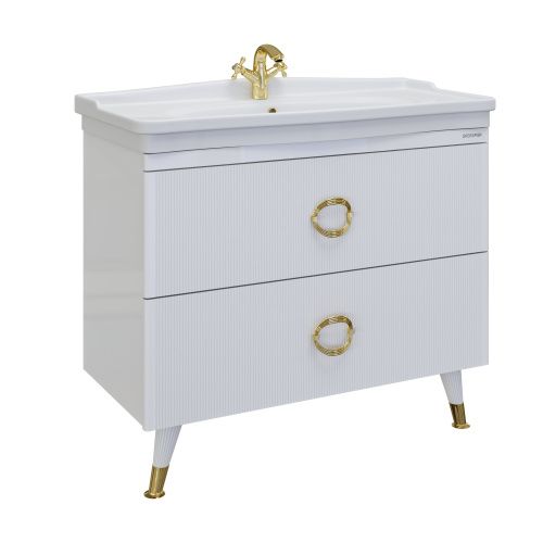 Тумба под раковину Grossman Атрио 1010501 100х50 напольная цвет белый