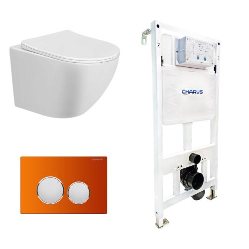 Сет унитаз + инсталляция + кнопка CC.300.80.01+FP.330.FOXY.10AM25010