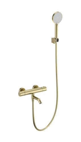 Смеситель для ванны Wonzon & Woghand WW-B3029-A1-BG настенный золото с термостатом