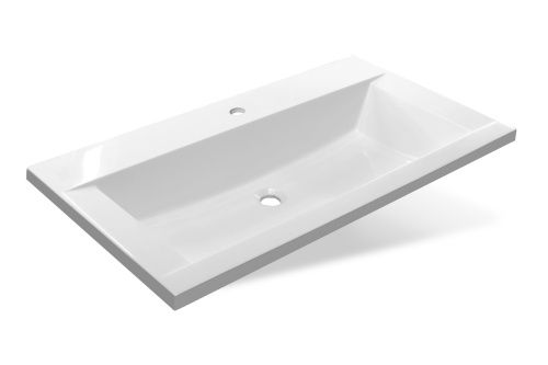 Раковина из искусственного камня Эстет Рава ФР-00002613 90х50 накладная цвет белый 1 отверстие под смеситель
