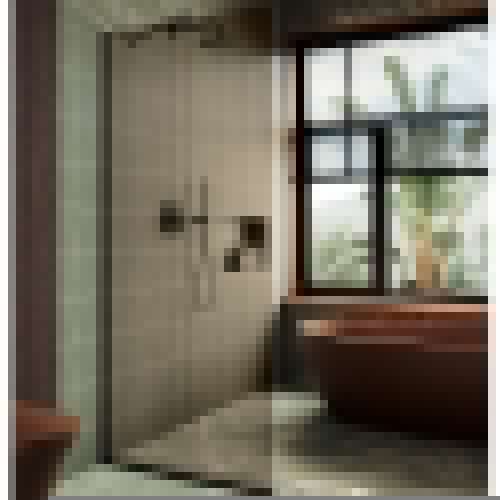 Душевая перегородка Maybah Glass MGD-678-6у 110х195 стекло тонированное профиль черный