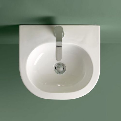 Раковина керамическая Kerasan FLO 314901*1 40 см подвесная цвет белый 1 отверстие под смеситель