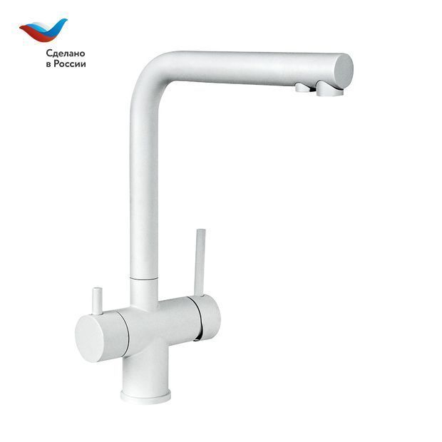 Смеситель для кухни Славен Город СЛ-ОД-Д76 на мойку белый