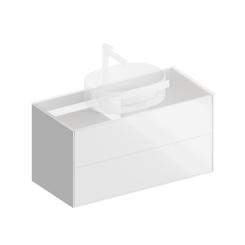 Тумба под раковину Kerama Marazzi PLAZA PLB.M.100.2\WHT.V 100х50 подвесная цвет белый