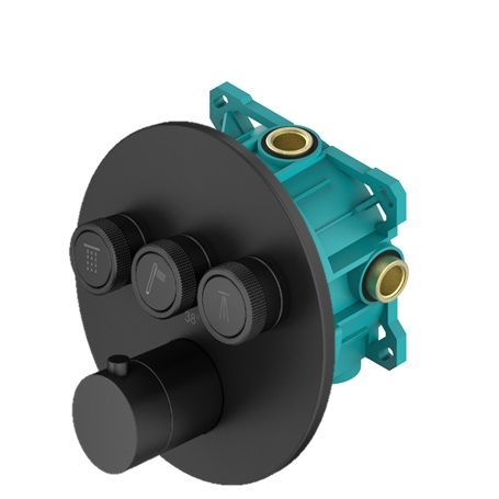 Смеситель для душа Plumberia Selection Psbox KITPSB1903NO встраиваемый в стену черный