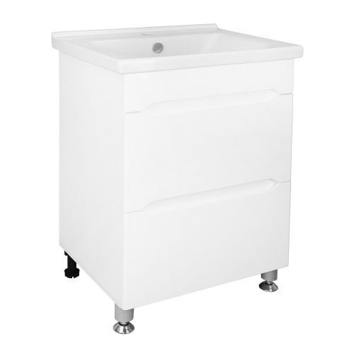 Тумба с раковиной Loranto Арфа CS00067610 60х50 напольная цвет белый