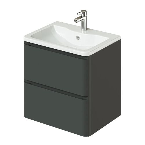 Тумба с раковиной Итана Roberto CS00090190 60х50 подвесная цвет серый