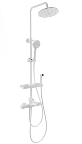 Душевая стойка Wonzon & Woghand WW-C3017-A-MW настенная цвет белый с термостатом