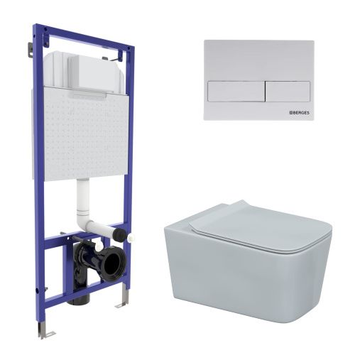 Комплект унитаз с инталляцией и клавишей смыва Berges NOVUM 043278