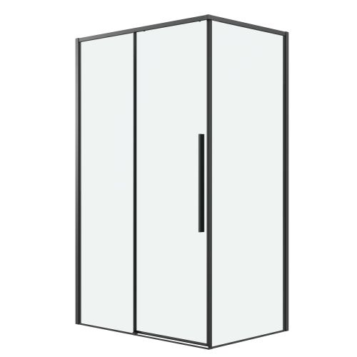 Боковая стенка Grossman Galaxy 200.K33.01.100.21.00 100х195 стекло прозрачное профиль черный