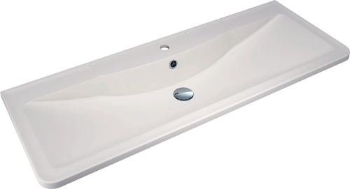 Раковина из искусственного камня Florentina Аллегро 1200 10.020.01200.201 120х50 накладная цвет белый 1 отверстие под смеситель