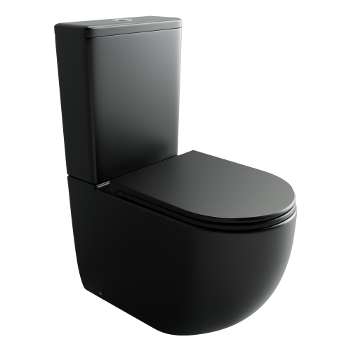 Унитаз напольный с бачком Ceramica Nova METROPOL CN4001TMB черный с сиденьем микролифт безободковый смыв торнадо