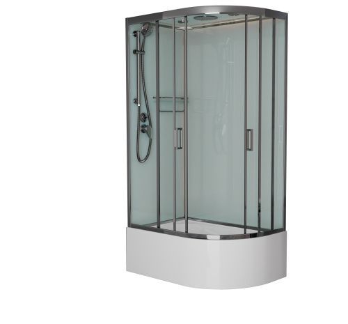 Душевая кабина Frank 187009 120х80 асимметричная с крышей ориентация левая