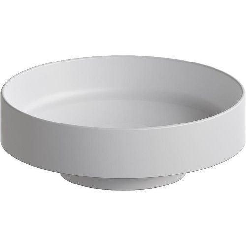 Раковина из искусственного камня Boheme Corian 801-MW 40х40 накладная цвет белый без отверстий под смеситель