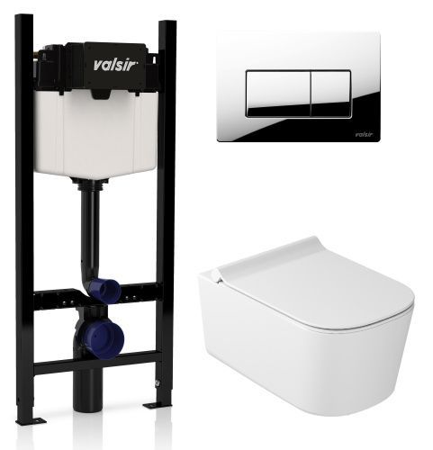 Комплект унитаз с инсталляцией и клавишей смыва Valsir KIT VSCR 5486 Slim P1
