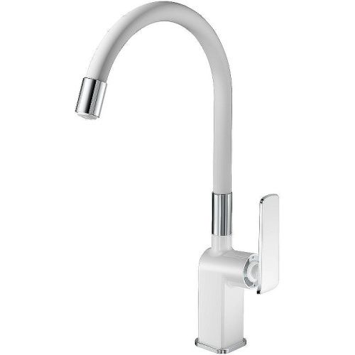 Смеситель для кухни Haiba HB548-8 HB73548-8 на мойку белый/хром