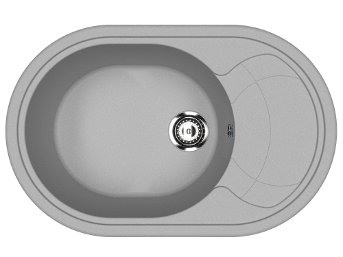 Кухонная мойка Ulgran Classic U-610-342 80х50 цвет серый