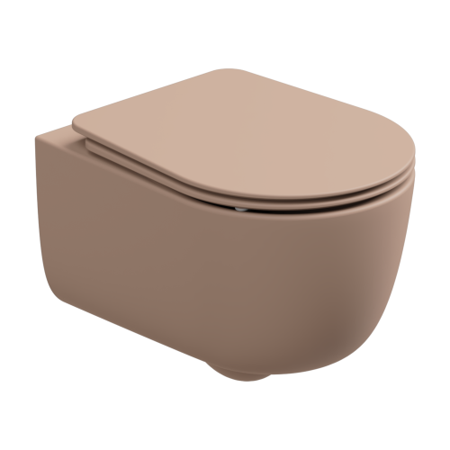 Чаша унитаза подвесная GSG Ceramic Design Hit! HIWCSO032 цвет бежевый без сиденья безободковая смыв торнадо