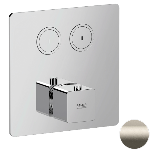 Смеситель для душа Remer Absolute AU99D2KBXV встраиваемый в стену нержавеющая сталь с термостатом