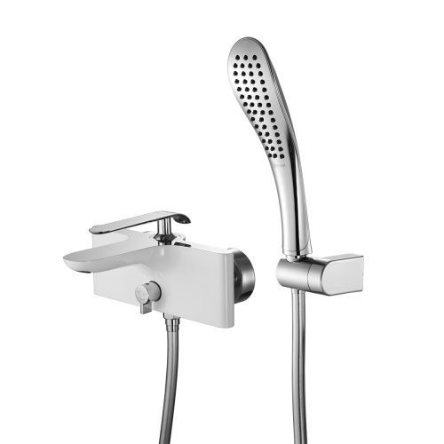 Смеситель для ванны LeMark Melange LM4914CW настенный белый/хром