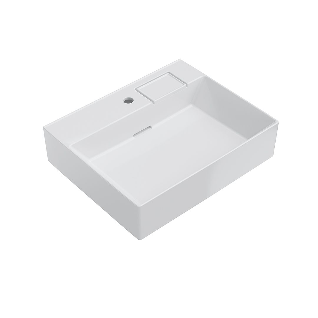 Раковина керамическая Kerama Marazzi LOGICA LO.wb.60.1 60х50 подвесная цвет белый 1 отверстие под смеситель