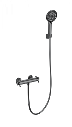 Смеситель для душа Wonzon & Woghand WW-B2048-A-BGG настенный серый с термостатом