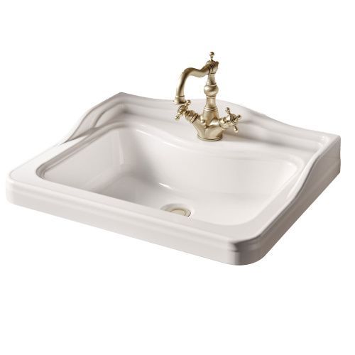 Раковина из сантехнического фаянса Migliore IMPERO 30827 60х50 подвесная цвет белый 1 отверстие под смеситель