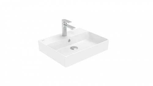 Раковина из сантехнического фарфора Creavit Volga VX242-00CB00E-0000 50х40 накладная цвет белый