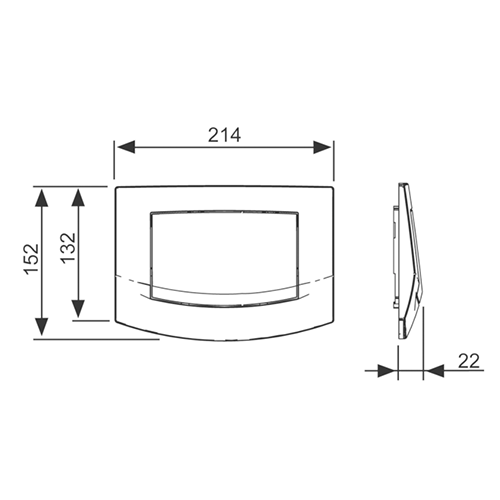 Клавиша смыва механическая Tece TECEambia 9240126 цвет хром - фото 2
