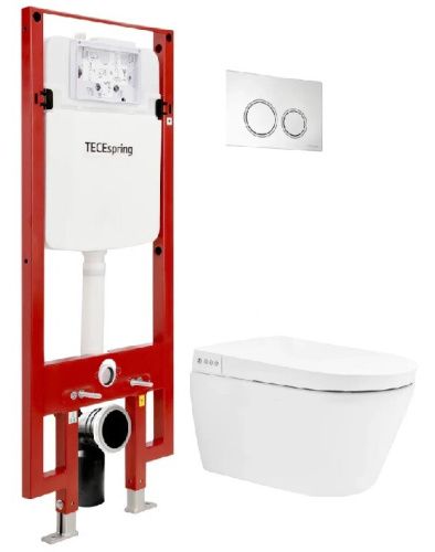 Комплект унитаз с инсталляцией и клавишей смыва Tece TeceSpring S955799