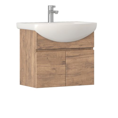 Тумба под раковину Vigo Wing tp.WIN.BAL.60.2D дуб золотой 60х30 подвесная цвет коричневый