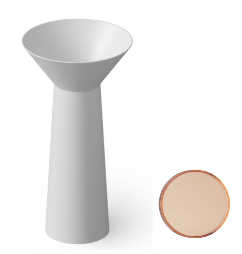 Раковина из полиэфира Dea Design Pedestal Basin DD2022 480 R9 50х50 напольная цвет коричневый без отверстий под смеситель