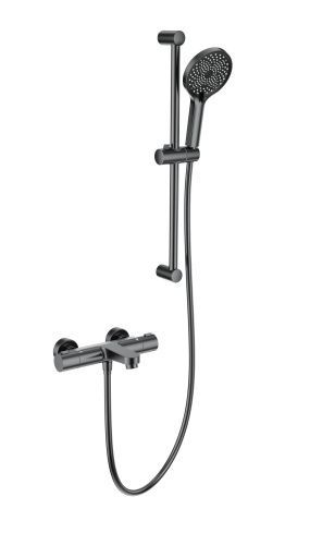 Душевой гарнитур Wonzon & Woghand  WW-C2018-A-BGG настенный серый с термостатом
