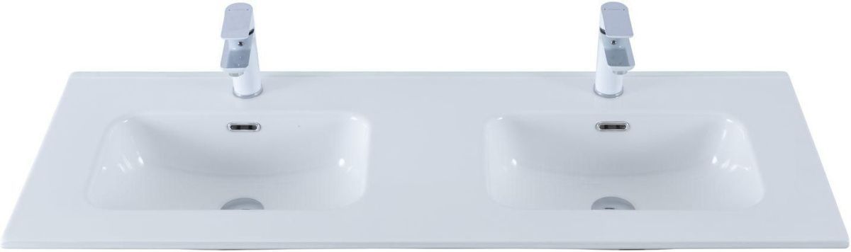 Раковина керамическая Allen Brau Glority 1.35011.20 120х50 полувстраиваемая цвет белый 2 отверстия под смеситель