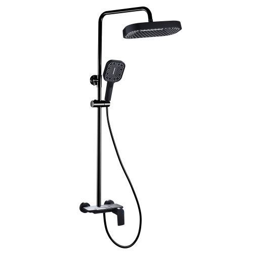 Душевая стойка ALMAes Ares ALS-615-10 настенная цвет черный