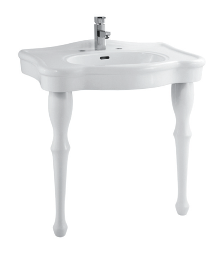 Раковина керамическая Creo Ceramique ORLEANS OR3300+OR3310 80х60 подвесная цвет белый 1 отверстие под смеситель