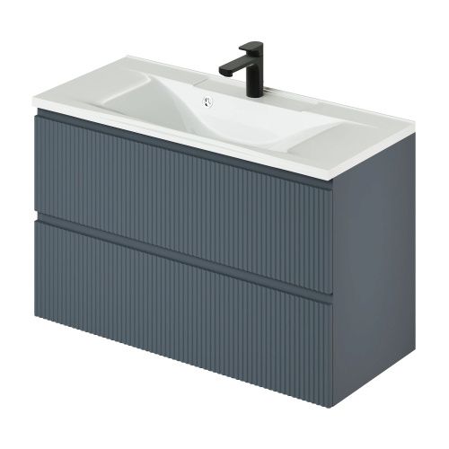 Тумба с раковиной Итана Kate CS00090008 100х40 подвесная цвет серый