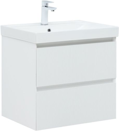 Тумба под раковину Aquanet Альтера 00337154 60х50 подвесная цвет белый