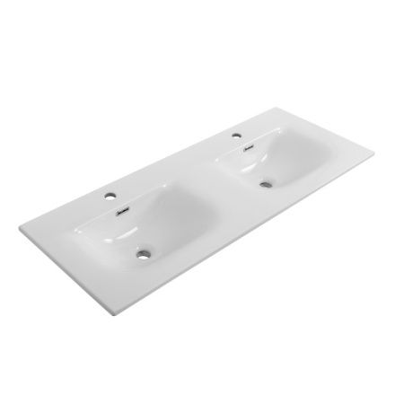 Раковина керамическая Cezares MOLVENO CZR-8099-120-2 120х50 подвесная цвет белый 2 отверстия под смеситель