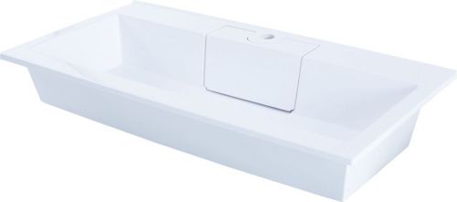 Раковина из искусственного камня Aquanet Фортуна 00187182 90х50 накладная цвет белый 1 отверстие под смеситель